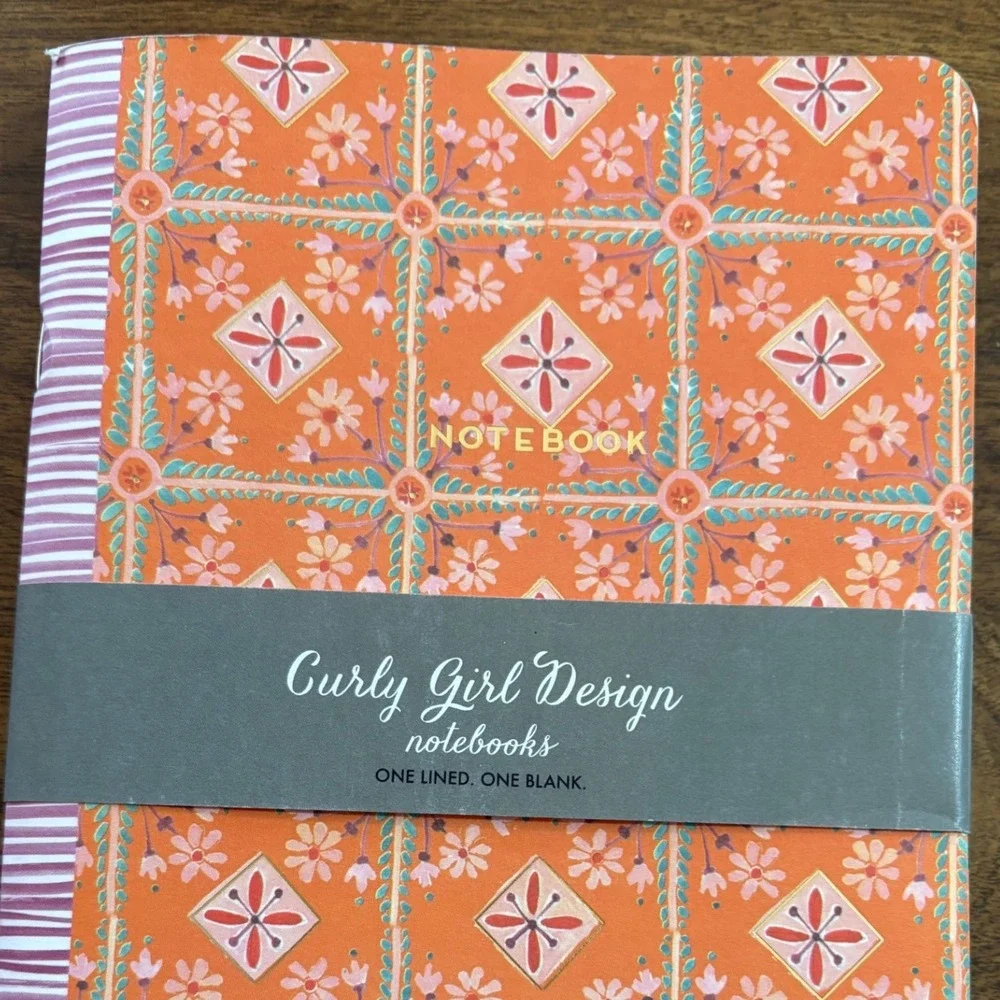 Curly Girl Design Notebook Set of 2‎ Lined & Blank Journals Stationary Gift